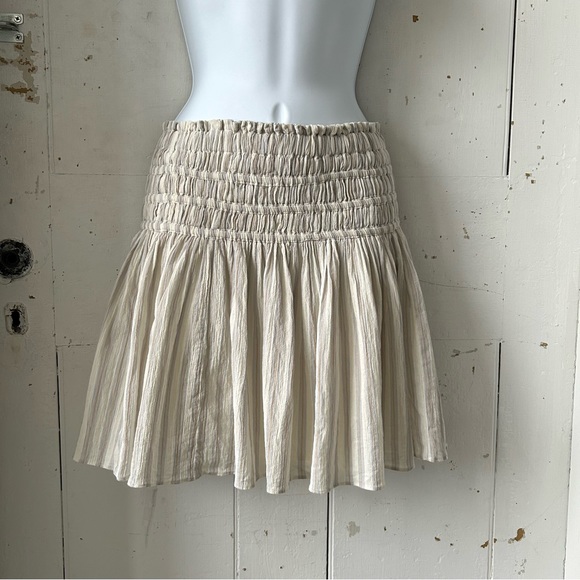 Madewell Smocked Pull-on Stripe Mini Skirt - Picture 1 of 15